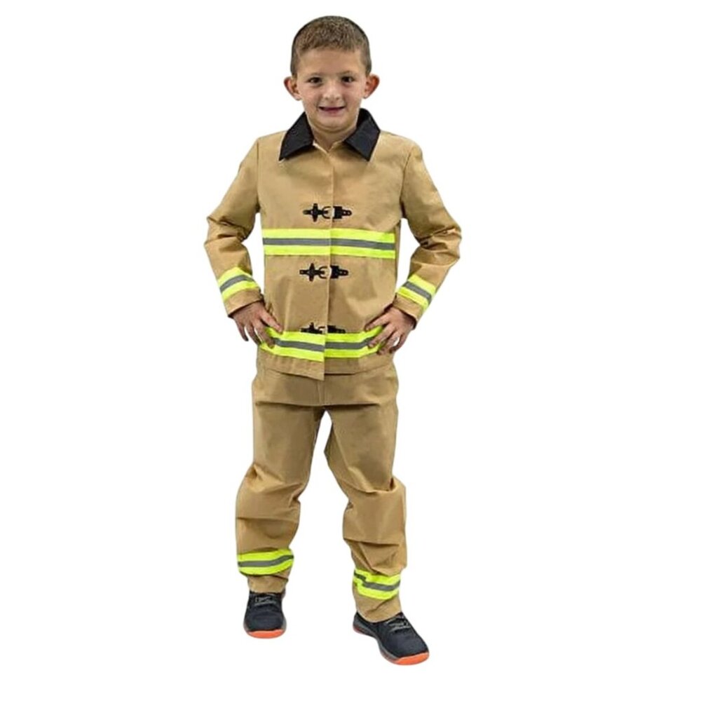 Hauntlook Fearless Firefighter Shirt & Pants Halloween Costume Dressup 7-9 KID